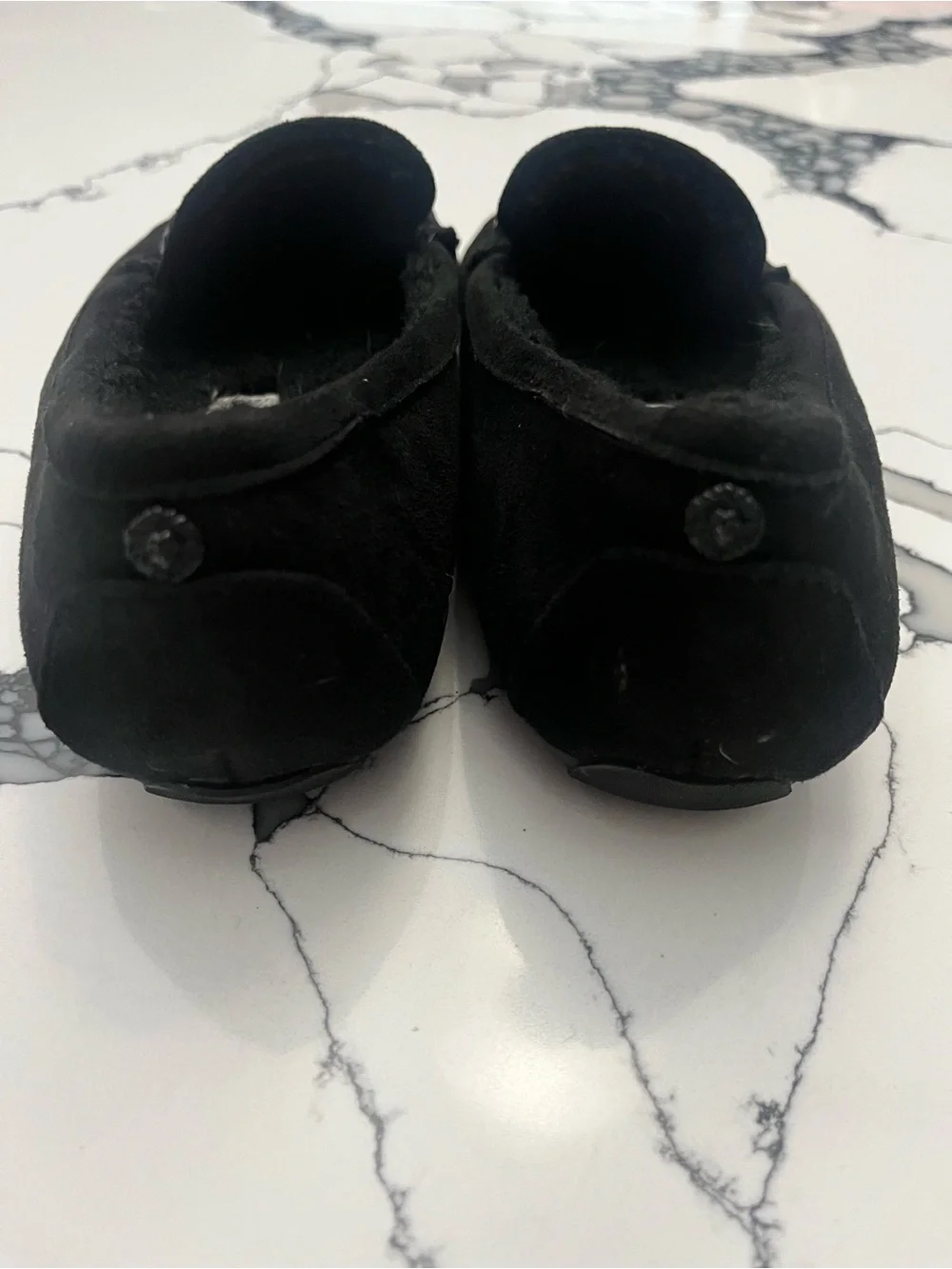 Anne Klein Women’s Black Suede Loafers Slippers, Size 7.5